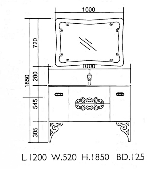 Мебель для ванной NAUTICO-PRESTIGE BDF-1011